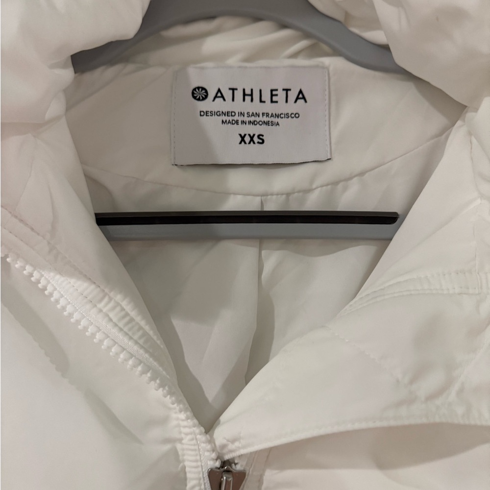 Athleta Women's White Bomber Jacket XXS - Picture 2 of 4